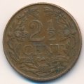 Антильские острова 2 1/2 цента 1965 год (рыба после даты)