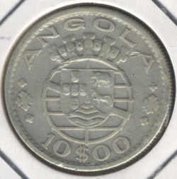 Ангола 10 эскудо 1955 год