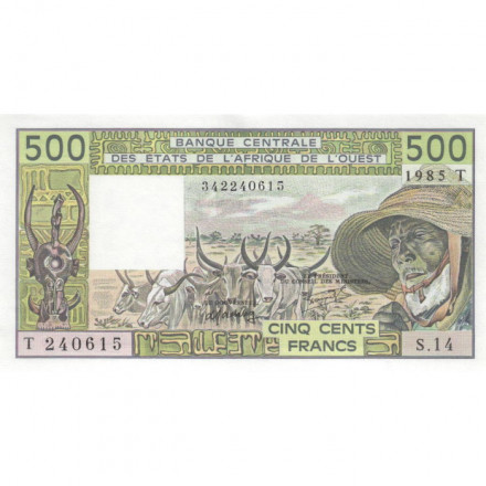 Того (Западная Африка) 500 франков 1985 год - Литера T - UNC