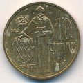 Монако 10 сантимов 1977 год