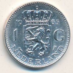 Нидерланды 1 гульден 1965 год