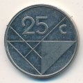 Аруба 25 центов 1986 год