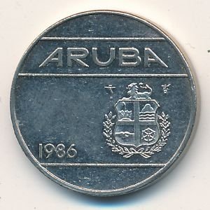 Аруба 25 центов 1986 год