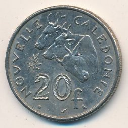 Новая Каледония 20 франков 1970 год