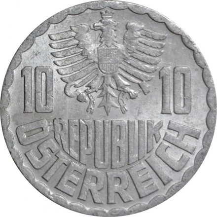 Австрия 10 грошей 1966 год
