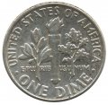 США 1 дайм (10 центов) 1959 год - Франклин Рузвельт (без отметки МД)