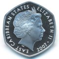 Восточные Карибы 10 долларов 2007 год - 60 лет свадьбе Королевы Елизаветы II и Принца Филиппа