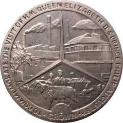 Остров Мэн 1 крона 1989 год - Королевский визит