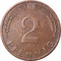 ФРГ 2 пфеннига 1975 год (G)