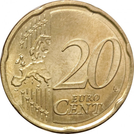 Австрия 20 евроцентов 2008 год - Дворец Бельведер