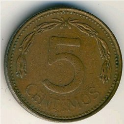 Венесуэла 5 сентимо 1974 год