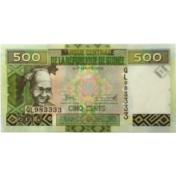 Гвинея 500 франков 2015 год - UNC