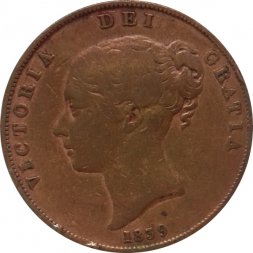 Остров Мэн 1 пенни 1839 год