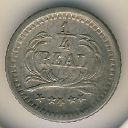 Гватемала 1/4 реала 1890 год