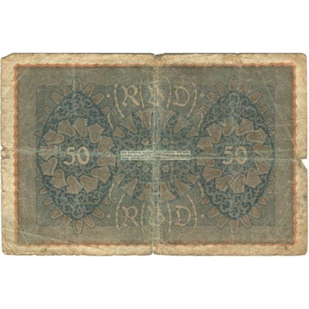 Германия 50 марок 1919 год - VG
