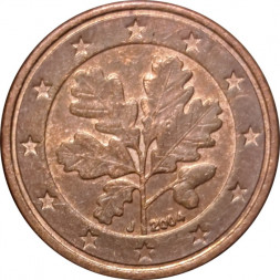 Германия 1 евроцент 2004 год (J)
