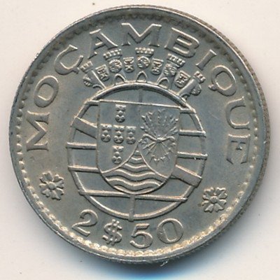 Мозамбик 2,5 эскудо 1973 год