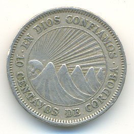 Никарагуа 10 сентаво 1952 год
