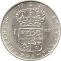 Швеция 1 крона 1962 год - Король Густав VI Адольф