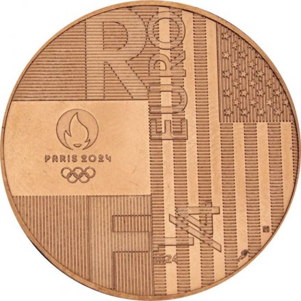 Франция 1/4 евро 2024 год - XXXIII летние Олимпийские игры, Париж 2024 - Передача Париж – Лос-Анджелес
