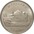 Канада 25 центов 1992 год - Манитоба
