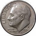 США 1 дайм (10 центов) 1992 год - Франклин Рузвельт (D)