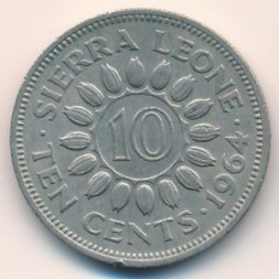 Сьерра-Леоне 10 центов 1964 год