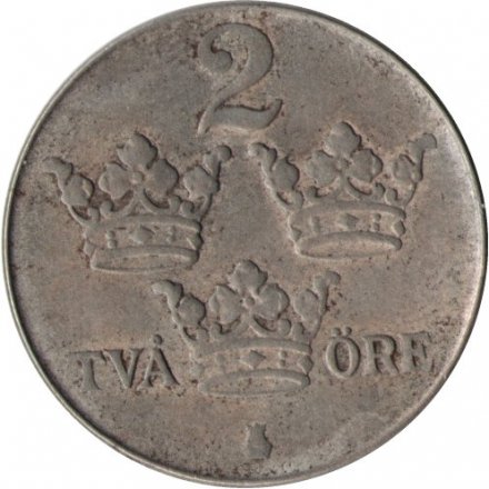 Швеция 2 эре 1950 год - Король Густав V (железо)