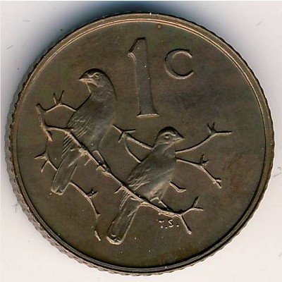 ЮАР 1 цент 1968 год (SOUTH AFRICA)