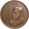 ЮАР 1 цент 1968 год - Окончание президентства Чарльза Сварта (SOUTH AFRICA)