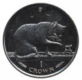Остров Мэн 1 крона 1999 год - Британская короткошёрстная кошка (Медь-Никель)