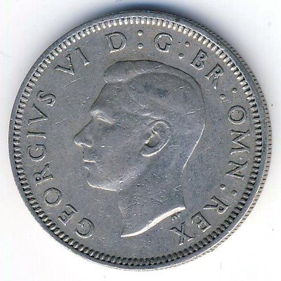 Великобритания 1 шиллинг 1949 год - Герб Шотландии. Лев, сидящий на короне