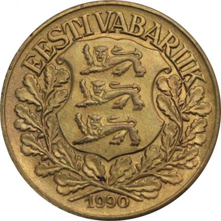 Эстония 1 крона 1990 год