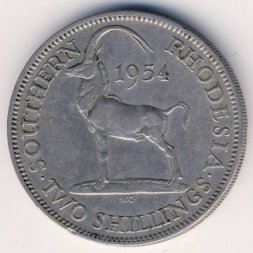 Южная Родезия 2 шиллинга 1954 год
