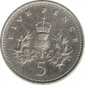 Великобритания 5 пенсов 2004 год