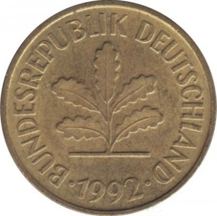 ФРГ 5 пфеннигов 1992 год (A)