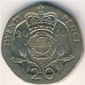 Великобритания 20 пенсов 2000 год