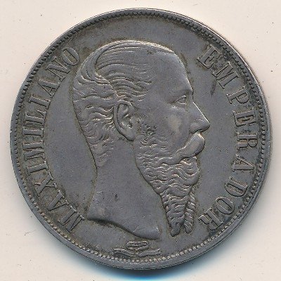 Мексика 1 песо 1867 год