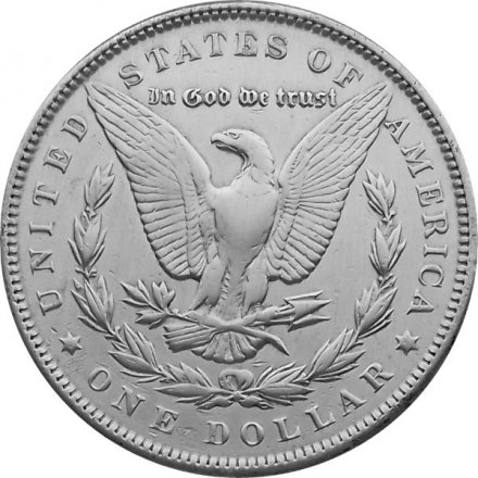 США 1 доллар 1891 год - Морган (без отметки монетного двора)