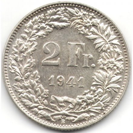 Швейцария 2 франка 1941 год