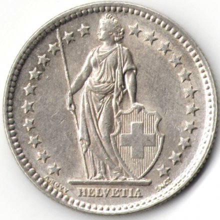 Швейцария 2 франка 1941 год