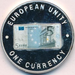 Монета Замбия 1000 квача 1999 год - 5 евро (лицевая сторона)