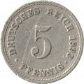 Германия 5 пфеннигов 1893 год (A)