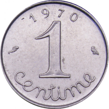 Франция 1 сантим 1970 год - Колос пшеницы