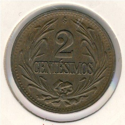 Уругвай 2 сентесимо 1951 год