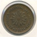 Уругвай 2 сентесимо 1951 год