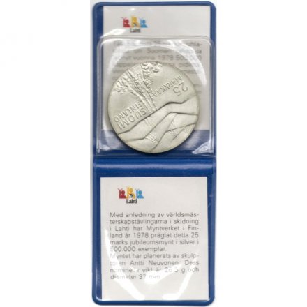 Финляндия 25 марок 1978 год - Зимние игры в Лахти