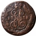 Полушка 17?? год ЕМ Екатерина II (1762 - 1796) - F+
