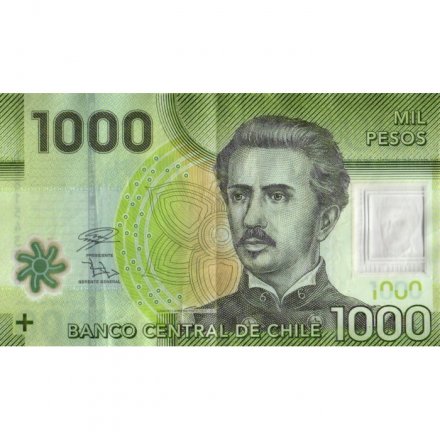 Чили 1000 песо 2018 год - Гуанако в национальном парке Торрес-дель-Пайне - VF-
