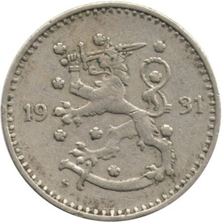 Финляндия 1 марка 1931 год
